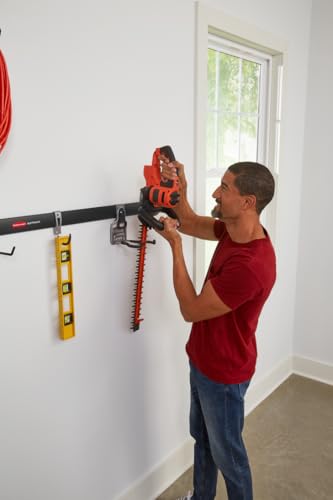 Fasttrack Garage Storage Utility Hooks 7 Piece Black All in One Rail Hook Kit and Tool Organizer Heavy Duty for Home