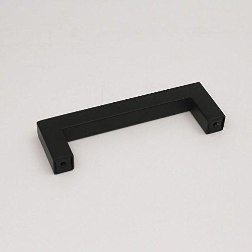 Matte Black Cabinet Pulls Kitchen Drawer Door Flat Square Bar Goldenwarm Pull (35 Count)