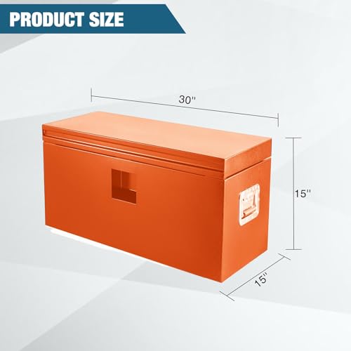 Heavy Duty Orange Steel Truck Bed Tool Box