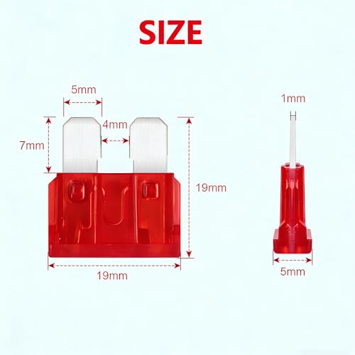 80Pcs) 10 Amp Standard Fuse, 10A Car Blade Fuses for Car/RV/Truck/SUV/Motorcycle/Boat (80 Count)