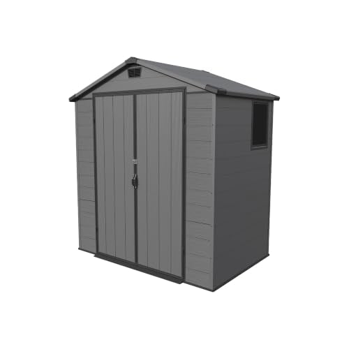 6X4 FT Plastic Outdoor Storage Shed with Floor