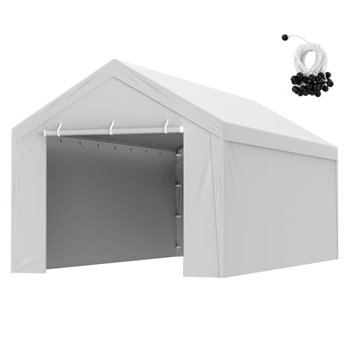 Carport Replacement Canopy Cover Top + Side Wall 10 x 20 ft