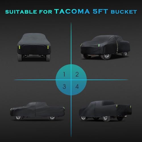 Car Cover Waterproof All Weather Full Outdoor Pickup Truck Cover Rain UV Protection