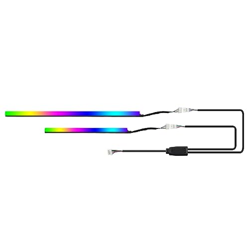 Dreamcolor Acrylic Interior Car Light Automotive Ambient Light Kits with APP Control 16 Million Color Fiber Optic Car LED Strip Light (2 Count)