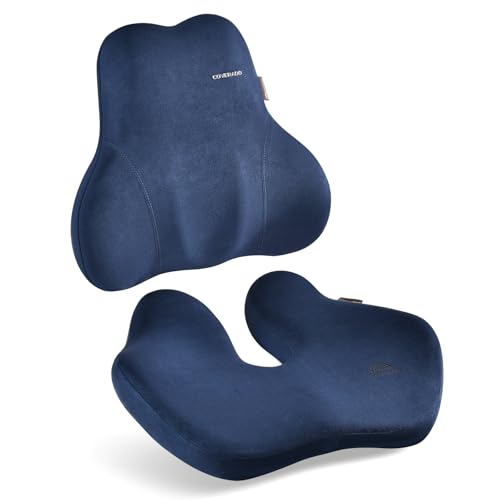 Memory Foam Car Seat Cushion and Lumbar Support Pillow for Car