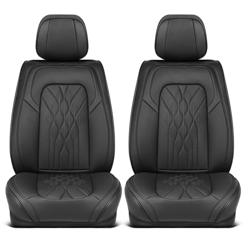 Curated Mosaic Leather Seat Covers for Cars & SUVs (2 Count)