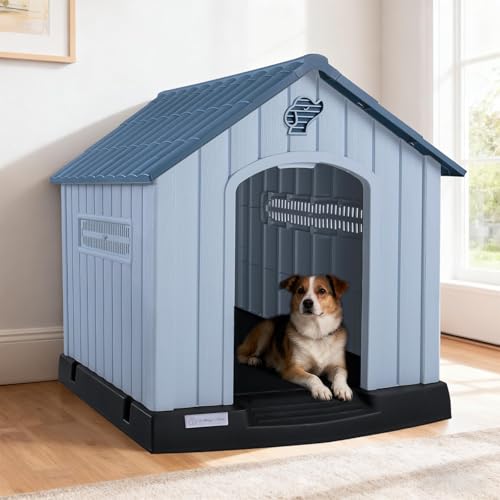 Durable Waterproof Plastic Dog House for Small to Medium Sized Dogs
