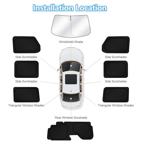 Car Window Shades for 2018 (8 Count)