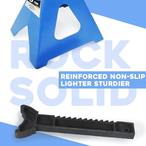 3 Ton (6,000 LBs) Automotive Jack Stands,Heavy Duty Steel Car Lifting Stand for Garages,Repair Shops,Adjustable Height 11.4"-16.8",1 Pair (2 Count)