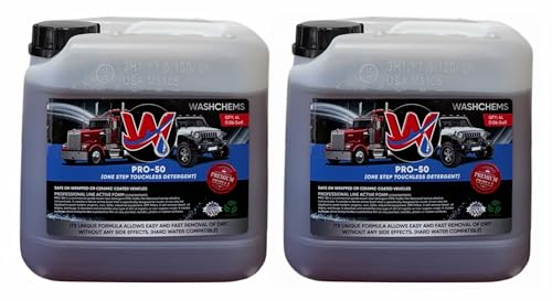 ash Chems Pro 50 Touchless One Step Car Wash Detergent Soap Concentrate No Brushing (128 Fl Oz)