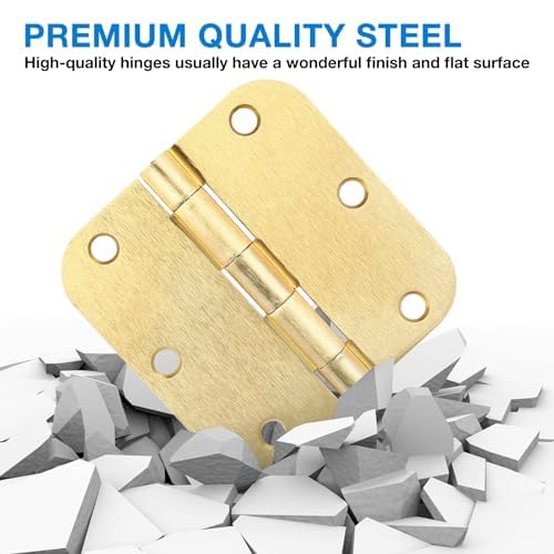 Rounded Door Hinges 3.5" X 3 1 (12 Count)