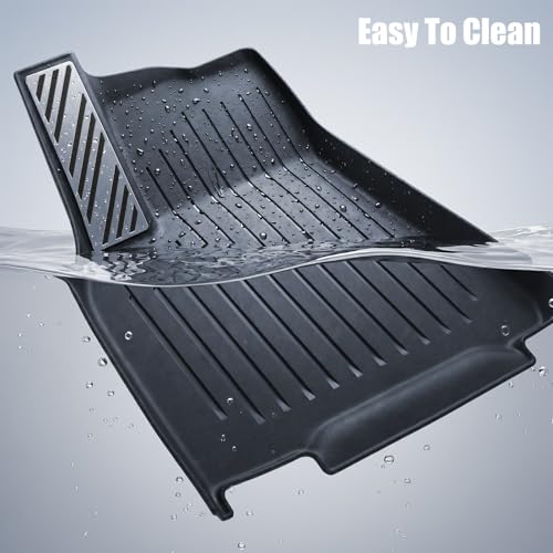 TPE Floor Mats fit for Tesla Model Y Juniper 2026 2025 All Weather TPE Cargo Liner Cargo Trunk Accessories and Cargo Trunk Mats Front Rear Cargo Mat Full Set