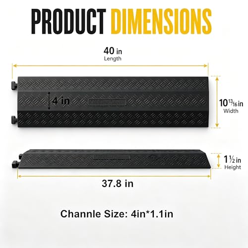 2 Pack Black 40" Cable Ramp 1