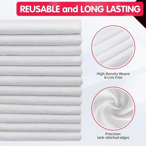 White Microfiber Cleaning Cloth (24 Count)