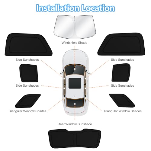 Car Window Shades for Ford Explorer 2011 (8 Count)