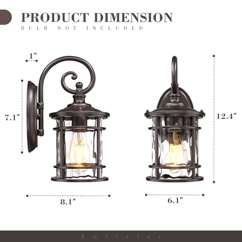 Outdoor Wall Mount Light Fixtures 2 Pack (2 Count)