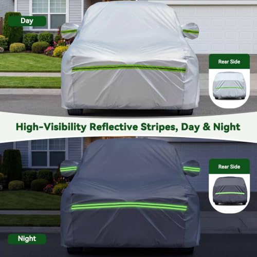6 Layers Premium MPV Car Cover Waterproof All Weather Weatherproof UV Sun Protection Snow Dust Storm Resistant Outdoor Exterior Custom Form