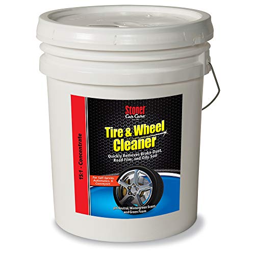 91207 5 Gallon Tire and Wheel Cleaner Super Concentrated Auto Detergent Soap Removes Brake Dust and Road Film (640 Fl Oz)