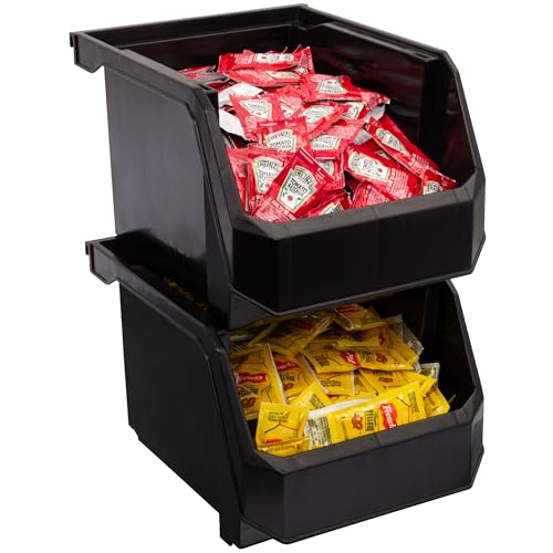 Medium Tall Stackable Plastic Storage Bins