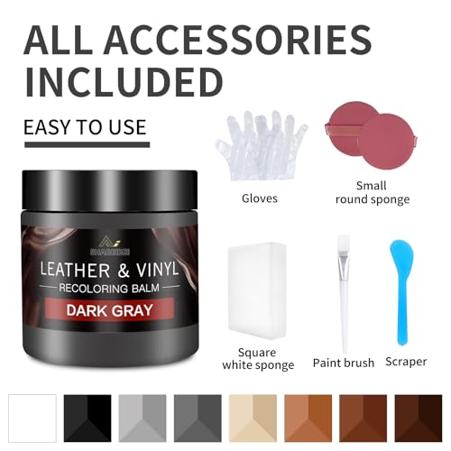 Leather Recoloring Balm and Scratch Repair Kit