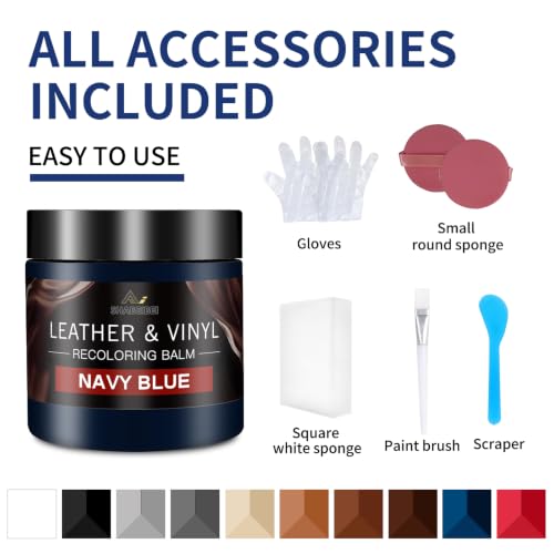 Leather Recoloring Balm and Leather Repair Kit for Furniture (8 Fl Oz)