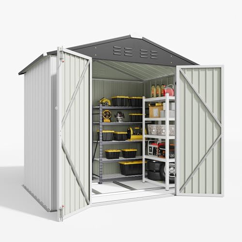 6x4 FT Outdoor Storage Shed with Floor Frame