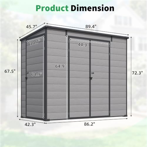 4'x8' Resin Outdoor Storage Shed