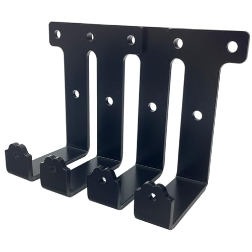 4 PCS black heavy duty metal flat j hooks for hanging 320 lbs (4 Count)
