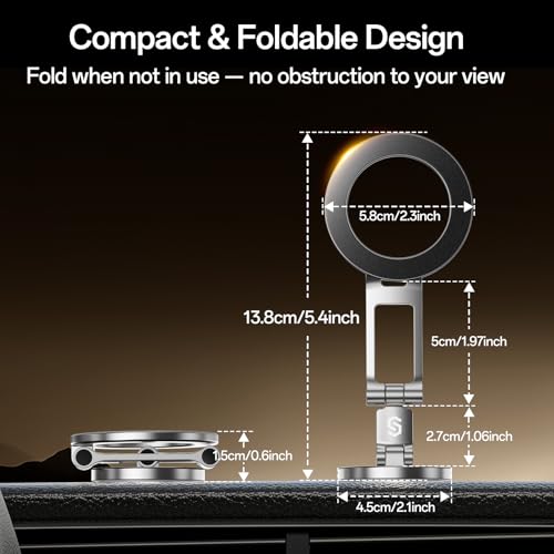 Fits MagSafe Car Mount Magnetic Phone Holder for Dash and Tesla