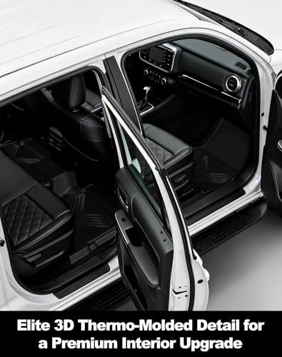 Premium Color TPE Floor Mats for Toyota Tacoma 2024 2025 2026 Double Cab Auto Tran