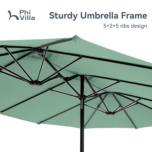 15ft Large Outdoor Patio Umbrella with Base Included
