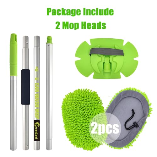 62" Car Wash Brush Mop Kit with Long Handle (2 Count)