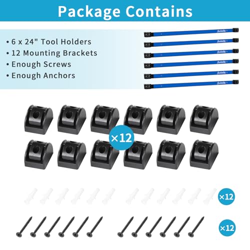 6 Pieces 24" Magnetic Tool Holder Strip (6 Count)