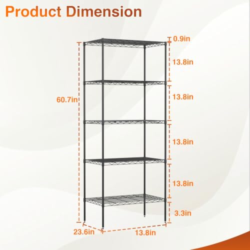 5 Tier Wire Shelf