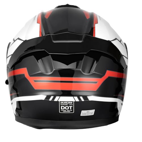 Modular Motorcycle Helmets Full Face Flip up Street Bike Motorcycle Helmet for Unisex Adult Rocket Black