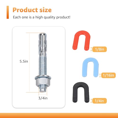 Car Lift Installation Install Kit with Wedge Anchor Bolts Leveling Shim