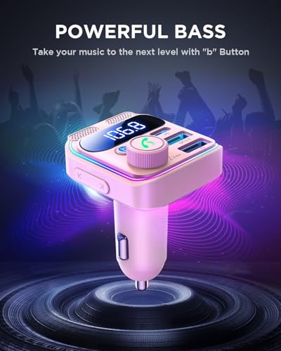 81W Bluetooth 6.0 Car Adapter FM Wireless Radio Transmitter