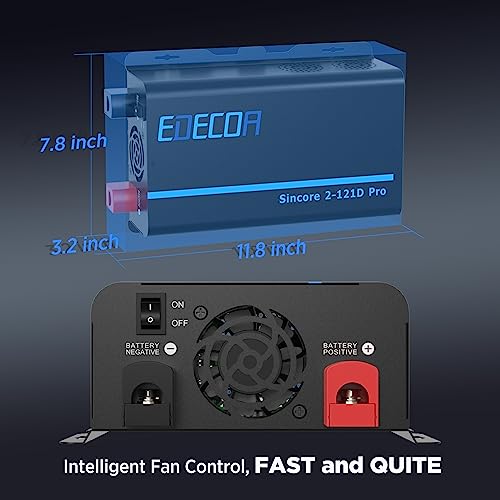 Pure Sine Wave Inverter 1200W 12V DC to 110V AC