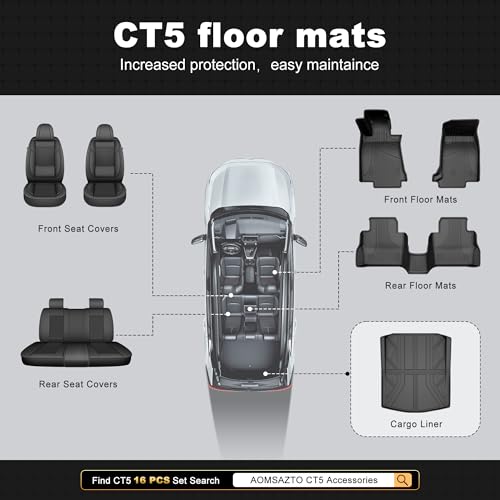 Cargo Liner Compatible with Cadillac CT5 CT5 (8 Count)