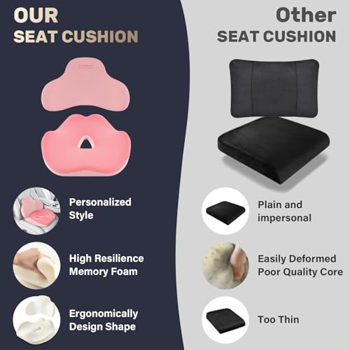 Car Seat Cushion and Lumbar Support Pillow