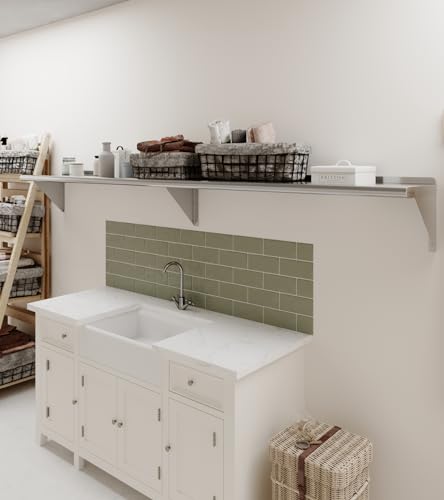 12 in. x 96 in. Stainless Steel Wall Mount Shelf