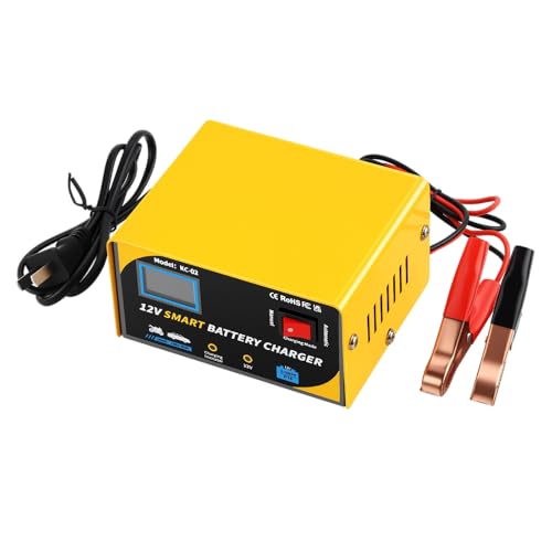12 Volt Battery Charger 7A Smart Car Battery Charger and Maintainer with Cable Clamps