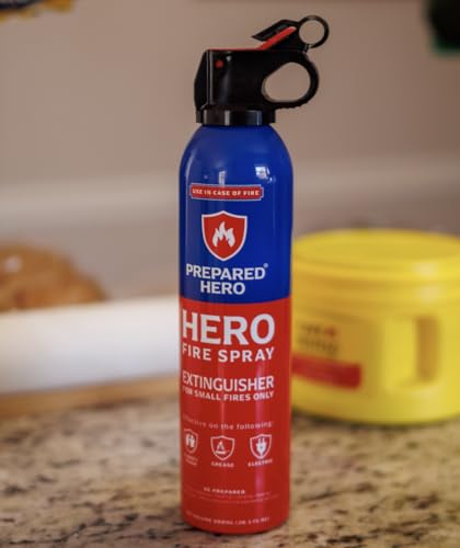 Fire Spray Mini Fire Extinguisher for Home & Car (8 Ounce)
