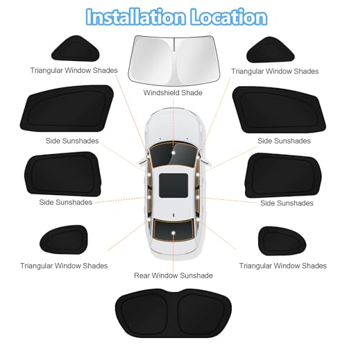 Car Window Shades for Honda Fit 2015 (10 Count)