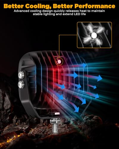 XP Ultra Series 5" 100W Offroad LED Pods Hyper Spot Light Bars (2 Count)