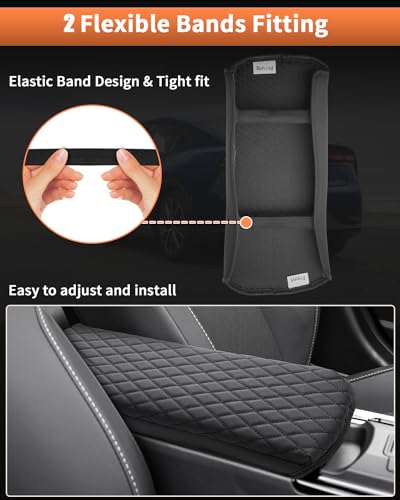 Custom for 2023 2024 2025 2026 Toyota Prius Center Console Cover Armrest Cover Cushion Pad Cover 2025 Prius XW60 5th Accessories Middle Console Arm Rest Protector PU Leather Anti