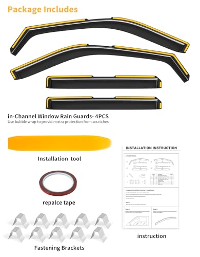 in Channel Window Visors Rain Guards for Ford Explorer 2011 (4 Count)