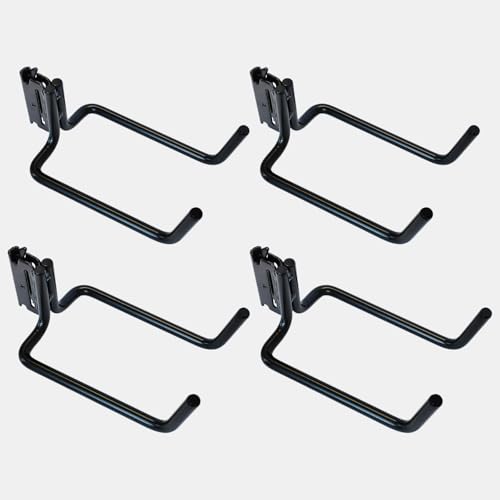 4-Pack E-Track Double J Hooks, 5.5-Inch Deep x 4-Inch Wide (4 Count)