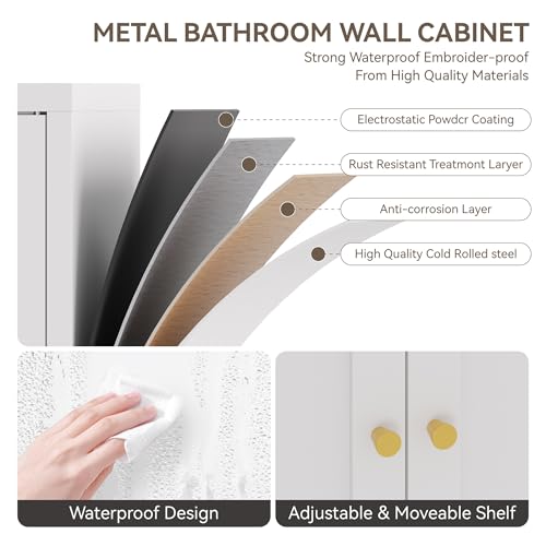 Metal Bathroom Storage Cabinet