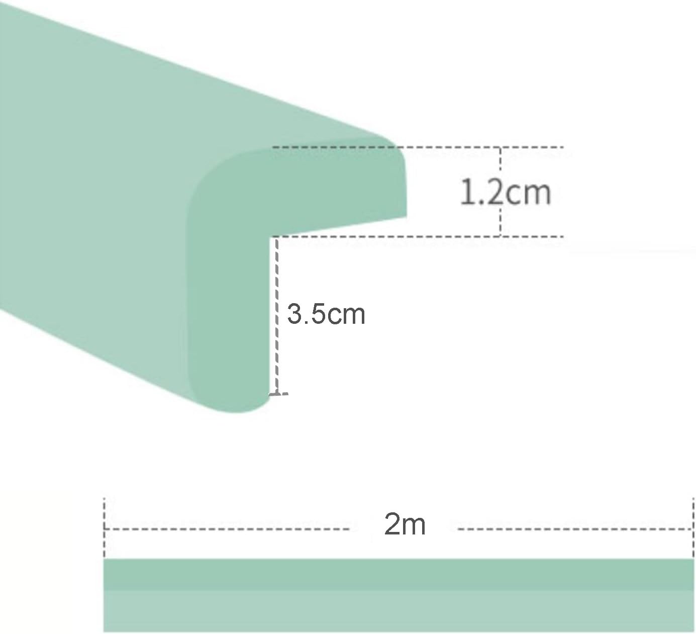 XPLKQXE Sharp Edge Safety Corner Edge Foam Padding, Edge Guards Bumpers Adhesive, Edge Corner Protector Guards for Table Edges & Sharp Corners(Red,3pcs)